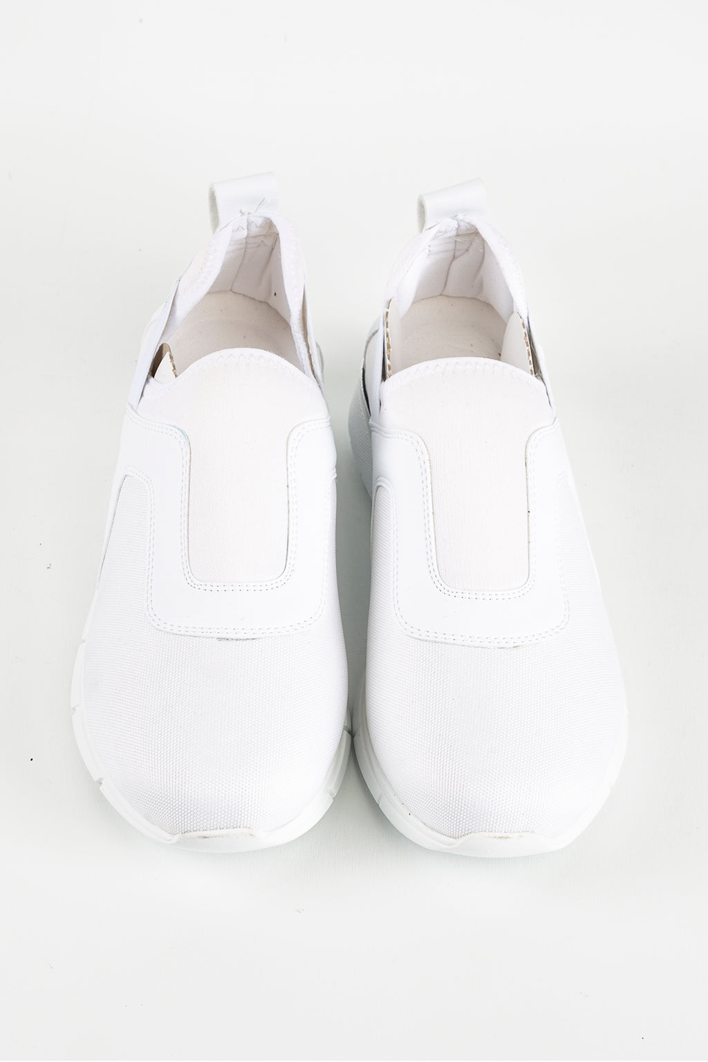 Pantofi albi cu bandă elastică - DrWear